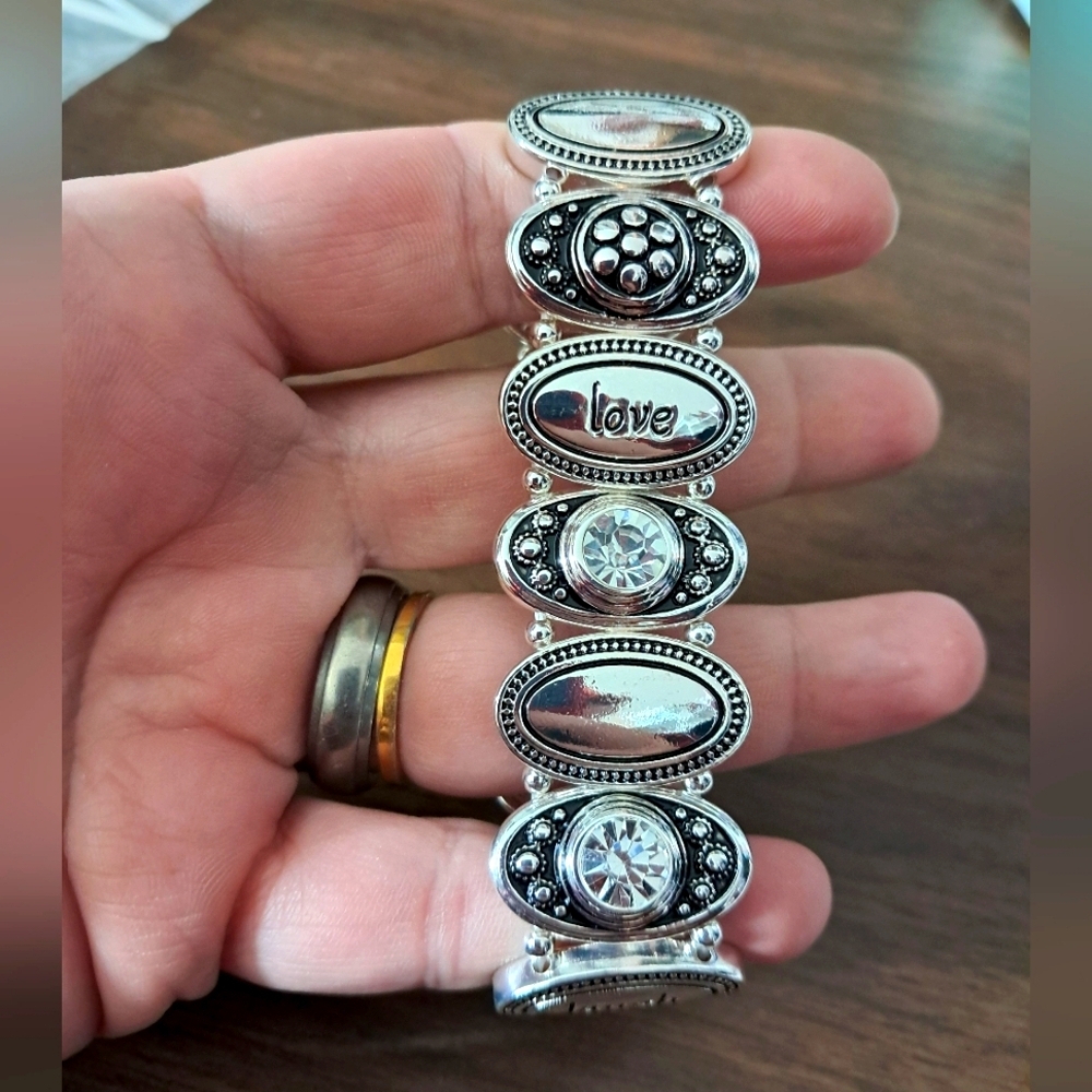 Mixit Silver and Black Bracelet